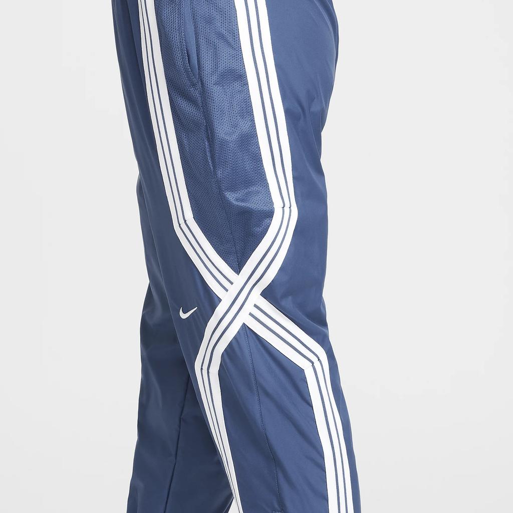 Nike Lässige lange Hose Colorblock Elastischer Bund Mittelhoch Aufschlag Kinderunterteile Blau FZ5237461