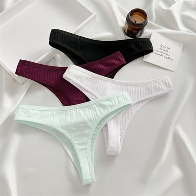 Thongs For Women Soft Cotton Thong Sexy Low-Rise T-Back Underwear S-XL Comfortable Panties Girls Underwear