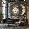 Starry Sky Dream Wall Hanging  Home Decor Tapestry Featuring Sun and Moon Patterns