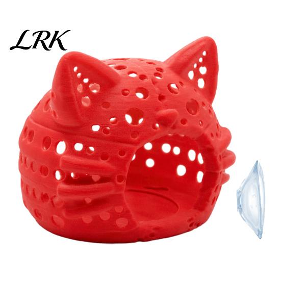 Fish Tank Hideout Aquarium Shrimp Cave, Cat Head with Suction Decoration Shelter Cup, Decorative Cave for Betta Tanks Small