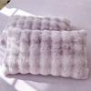 2pcs Warm Plush Fur Pillowcase Fluffy Pillow Cover Solid Color Sleep Pillowcase  Dormitory