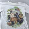 Vintage Cats Dogs Golf T-Shirt Mens L/XL White Animal Kitten Puppy Art Katz 90s