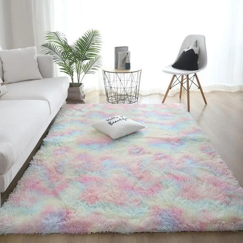 

Pink Bedroom Carpet For Children s Room Cute Girls Floor Soft Mat Living Room Decoration White Fluffy Large Kids Bedside Rugs 40X60CM