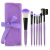 Luxurious 7pcs Makeup Brushes Set With Soft Artificial Fibers And Wooden Handles
