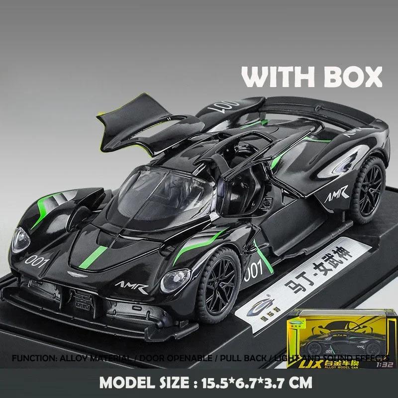 1:32 Martin Valkyrie Racing Car Alloy Car Diecast Model Sound Light Toy Model Display Ornaments Children's Toy Gift