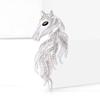 Horse Brooch Sparkling Rhinestones Inlaid Enamel Brooch Pin Clothes Hats Bags Badge Fashionable Accessory