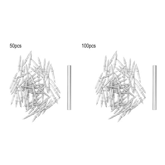 50/100Pcs Double-Headed Seamless Nails with Sleeve Tool Non Marking Baseboards Skirting Thread Double-sided Invisible Screws