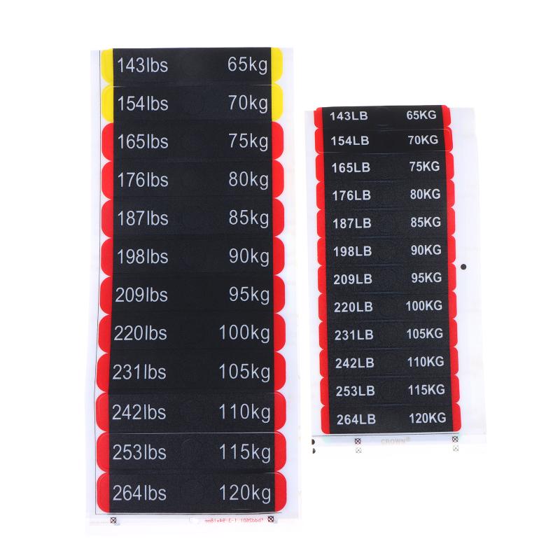 Fitnessapparatuur Gewichtstickers Sportschool Gewichtstapel Labels Nummerstickers 5Kg-120Kg Label Nummersticker Voor Sportschool Machine