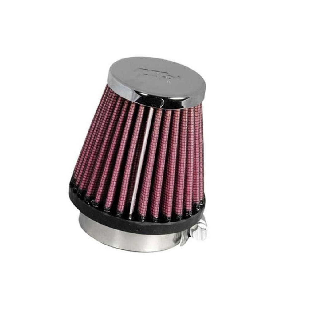 Custom Round with End Universal Fit K&N RC-1060 Filter, Taper, 49mm, Chrome-Plated Caps,