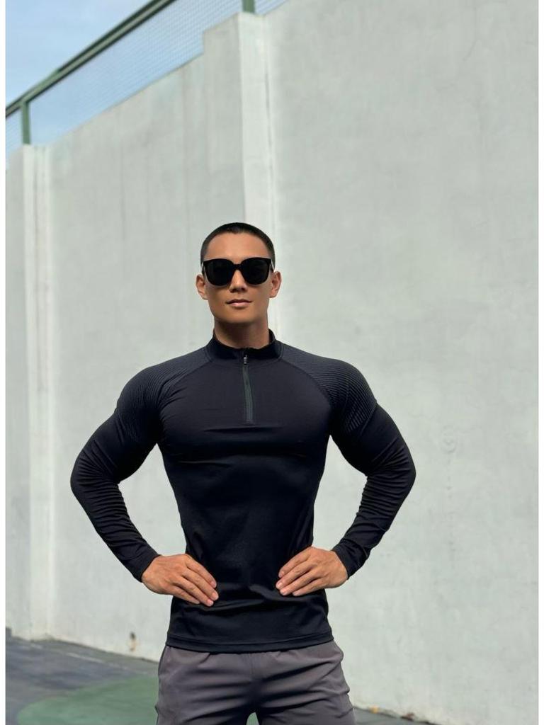 GYMBULL Quick-Dry High-Elastic Medium-Thick Breathable Fitness Sportswear 230g Cationic