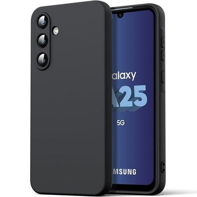 Protective Case - Booling - for Samsung Galaxy A25 5G - Silicone - Ultra Slim - Matte Black