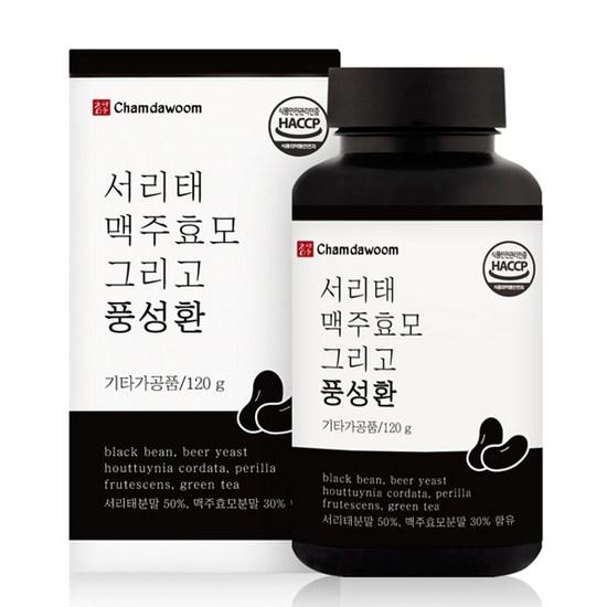 

Chamdaum Seoritwahwan Brewer s Yeast and Pungseonghwan, 120g, 1 piece,Korean health food
