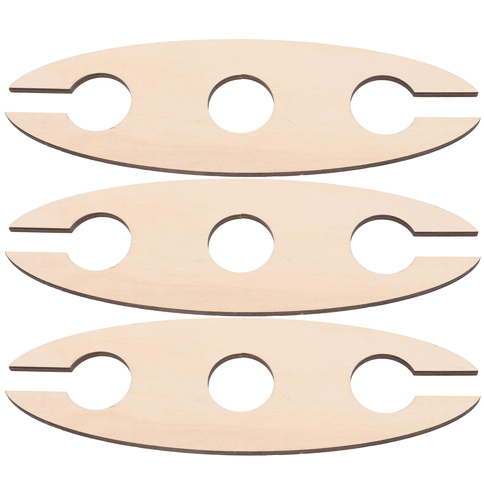 

3 Pcs Rack for Two Goblets Red Stand Bottle Party Lover Gift Bottles Holder Wooden Storage хаки