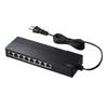 Sanwa Supply Gigabit compatible tap type switching hub ports with (8 magnet) LAN-GIGAT803BK