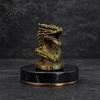 Industrial Style Dragon Art Head Figurine, 3D Printed Fantasy Statue, Mythical Retro Decor Animal Sculpture for Home Office Desk Decor, Gift