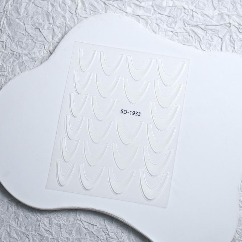 Gradient French Nail Art Stickers - Crescent Smile & Arc Decals