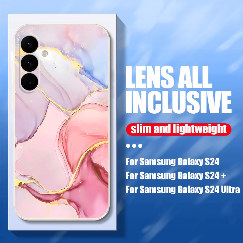 

Силиконовый противоударный чехол с мраморным принтом для телефона Samsung S24 S23 Ultra S23 S20 FE A54 A51 A34, тонкий защитный чехол из ТПУ Samsung A51 4G розовый
