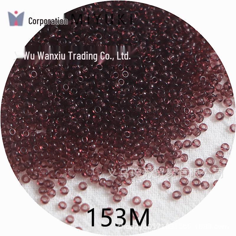 1.5mm Transparent Miyuki Glass Seed Beads for DIY Hairpins, Embroidery, and Bracelet Crafting.