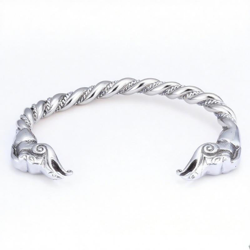 

Stainless steel vintage ins style niche bracelet - unique jewelry with viking rune design