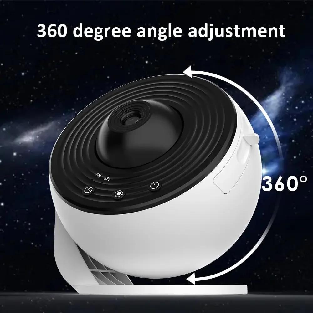 Planetarium Galaxy Projecto Star Projector 360°Rotation Mute Design HD Image Timing for Bedroom Birthday Christmas Decor