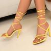 Fashion Fashion Ankle Strap Cross Strap Casual Simple Women's Shoes 2025 Summer Sexy Open Toe Women's High Heel Sandals Women Shoes