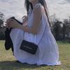 Elegantes Camisole-Kleid im französischen Stil mit Schnürung in Übergröße - Schwarzer kurzer Rock