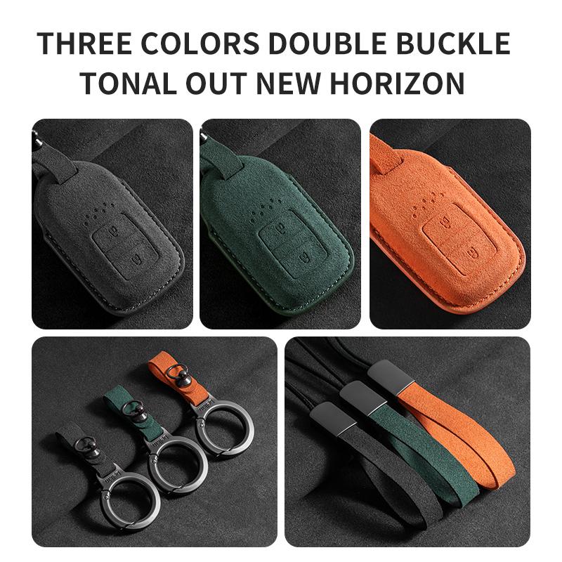 Interior Mouldings Car Remote Key Case Cover For Honda HRV XRV URV Vezel City Civic Jazz BRV BR-V Accord  4 Buttons Suede Keycha