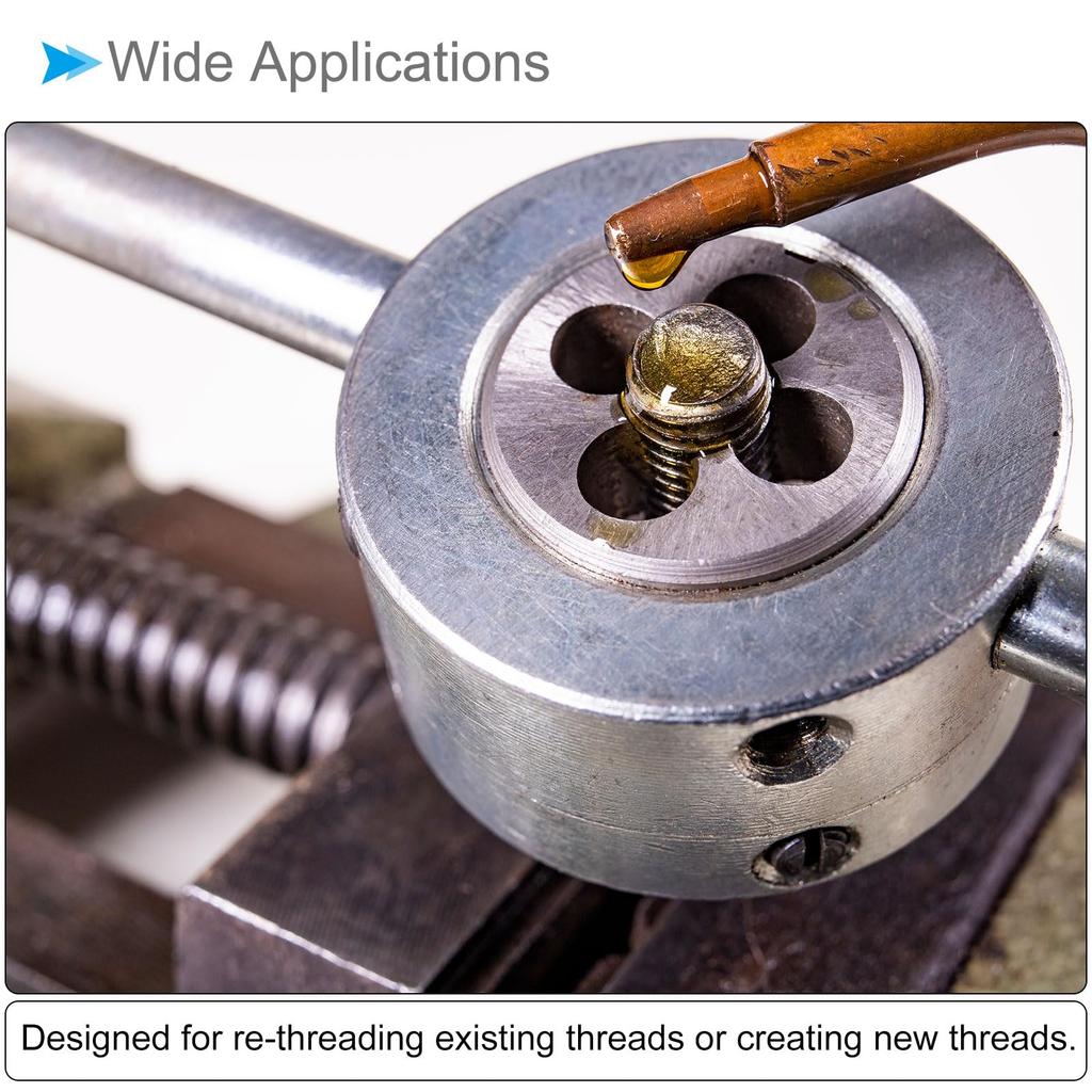 CoCud Metric Adjustable Round Die, M14 X 1.25, Alloy Steel, Right-Hand Thread Die - (Application: For Machining External Threads On Metal and Plastic)