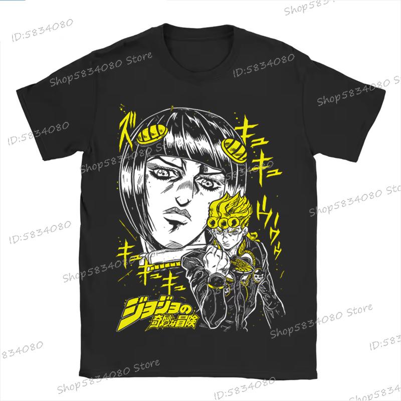 Streetwear Jojo Bizarre Adventure Tshirts for Unisex Anime Unisexga Fashion Casual Tops Anime JOJO Unisexs Street Cool TShirt Tops