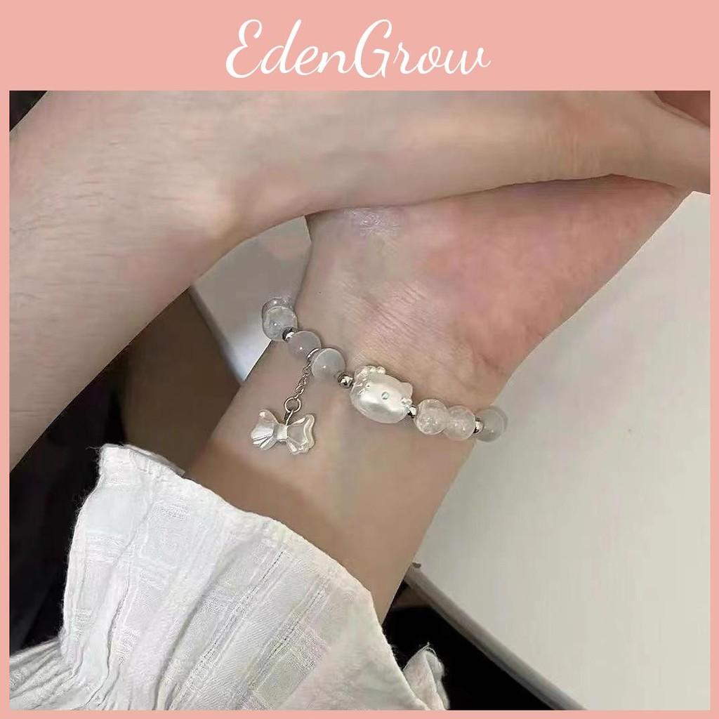 And Sweet Cute Heart Charm Bracelet Diy Handmade Cat Eye Gift Stone