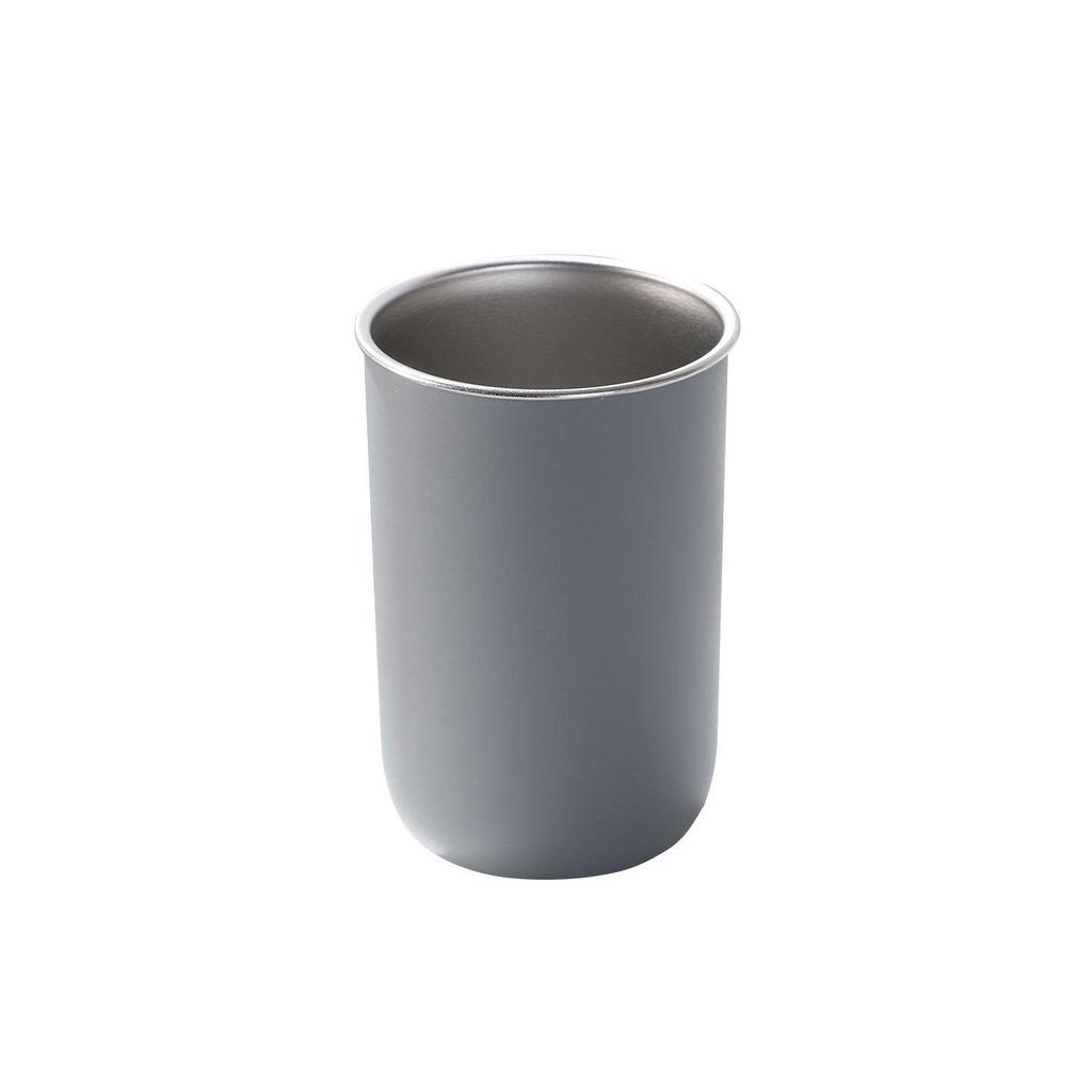 Minimalist Stainless Steel Toothbrush and Rinse Cup Set for Couples and Kids