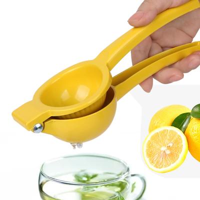 Handlicher Zitronenentsafter Limettenscheibenpresse Fruchtauspresser Manuelle Orangen-Zitrus-Handpresse Saft Metall Tragbar für Küchenwerkzeuge