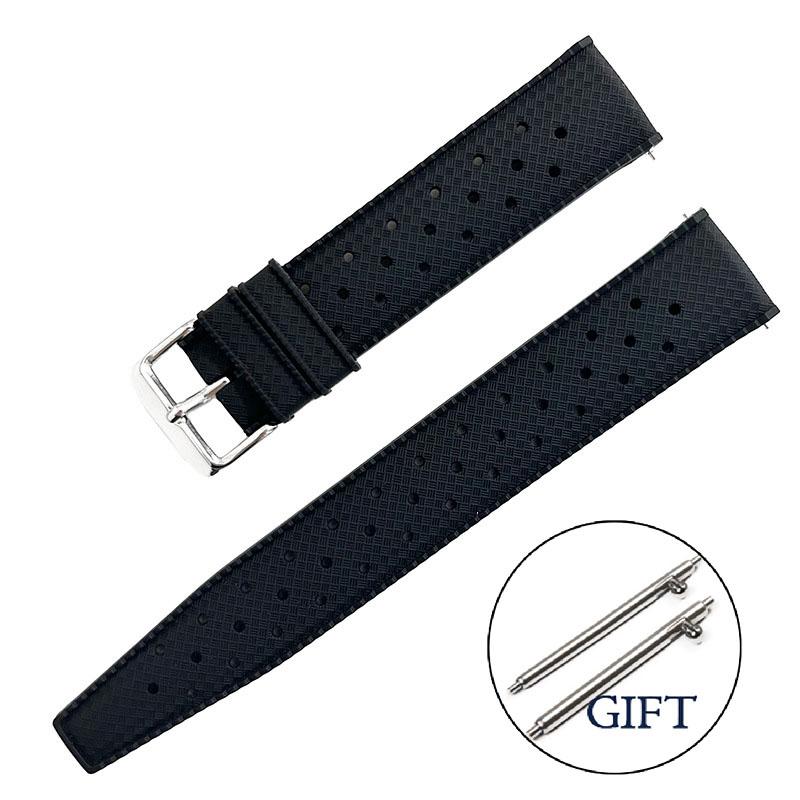 Tropical Silicone Watch Straps 18mm 20mm 22mm Quick Release Watchband for Omega Bracelet Belt Breathable Waterproof Rubber Bands