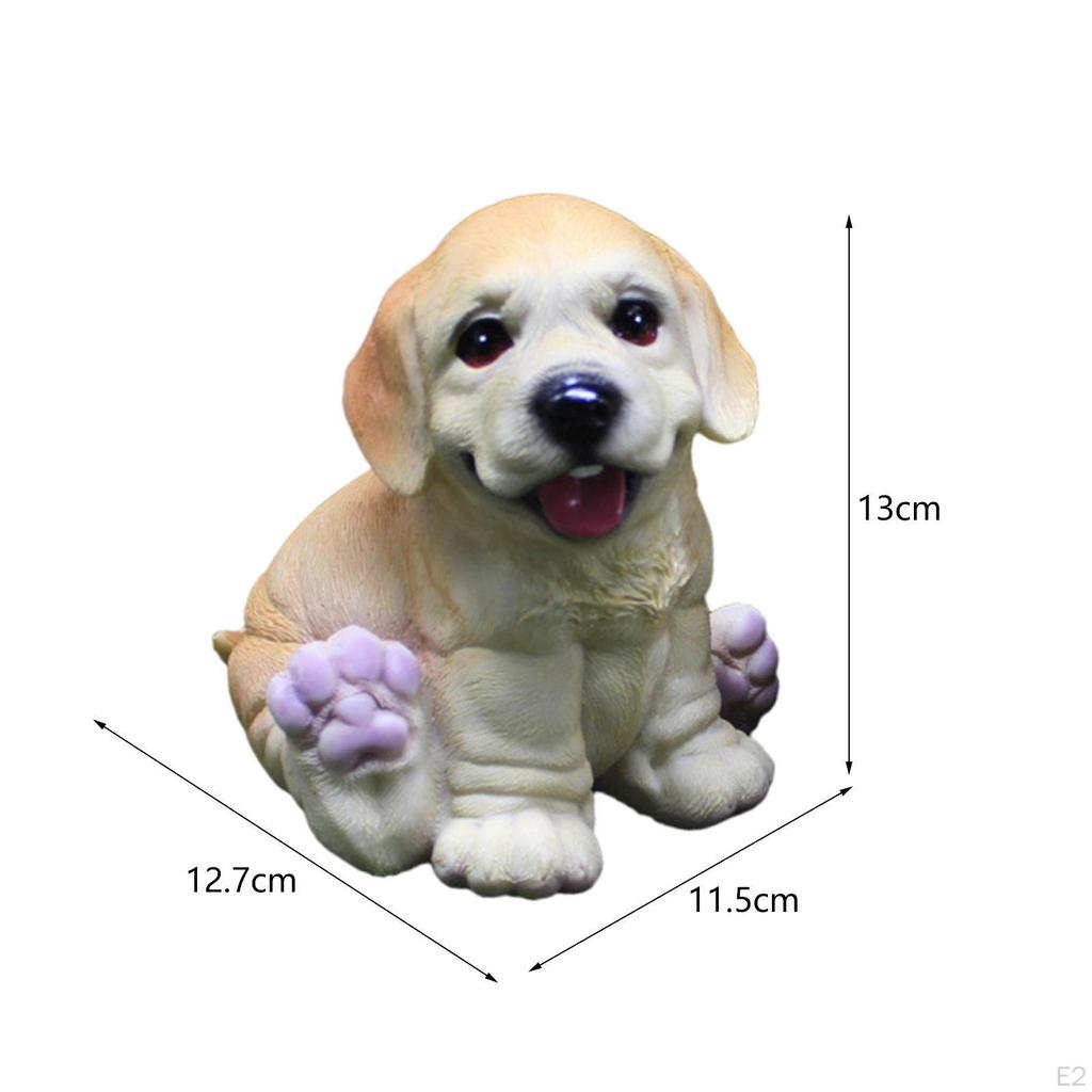 Animal Sculpture Dog Statue Gift Home Decor Resin Puppy Figurine Ornament for Desktop Cabinet Living