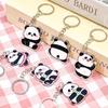 Cartoon Acrylic Panda Keychain Set