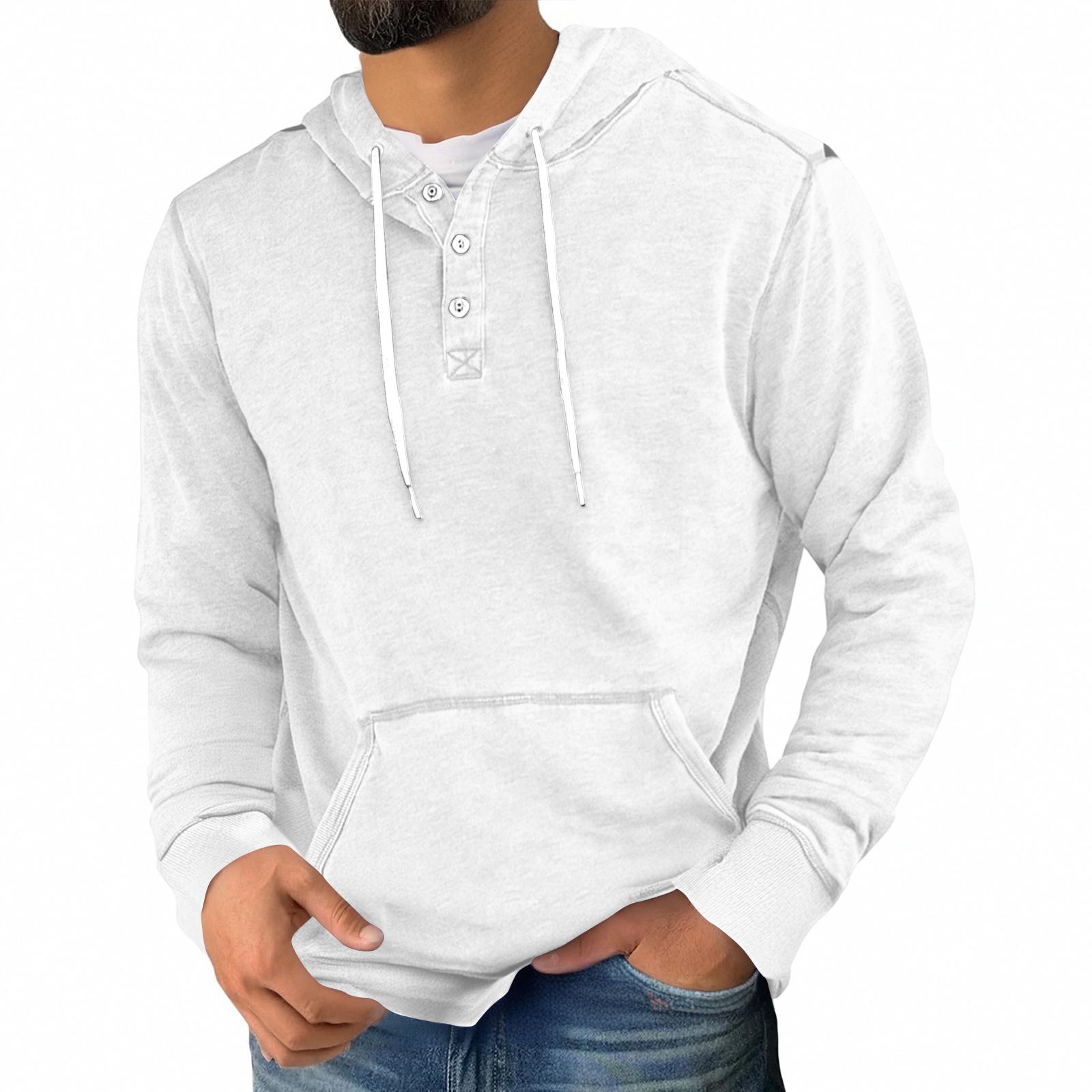 

Мужские худи оверсайз с длинным рукавом, вязаные худи с капюшоном, осенние повседневные однотонные модные мягкие спортивные пуловеры XL
