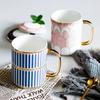 British European Ceramic Couple Water Cup Afternoon Tea Light Luxury Cup Coffee Cup Belt