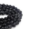 Wide Face Black Agate Cutting Glass Beads for DIY Jewelry and Bracelet Making