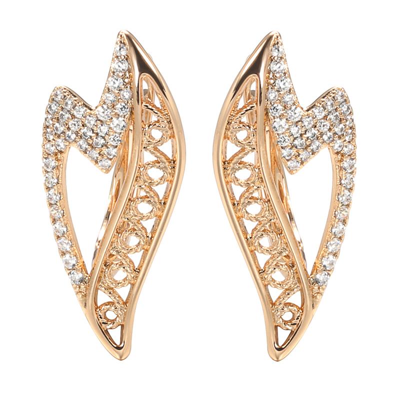 

Женские полые геометрические серьги Kinel цвета розового золота розового золота