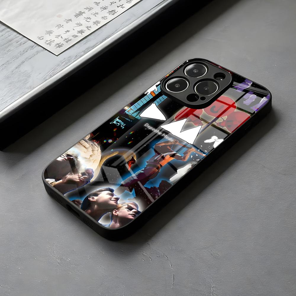 D-Depeche Mode Rock-ES Band Phone Case Glass For IPhone 16 15 14 Pro Max 13 12 Mini 11 X XS XR 8 Plus For Lovely Samsung S 25 24