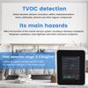 Portable 6 in 1 Air Monitor Detect PM2 5 PM10 HCHO TVOC in Home Office and Travel Settings with Real Time Data