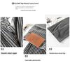 Women's Striped Wide-Leg High-Waisted Jeans - Slimming Loose Fit Black-Gray Floor-Length Pants for Spring and Autumn