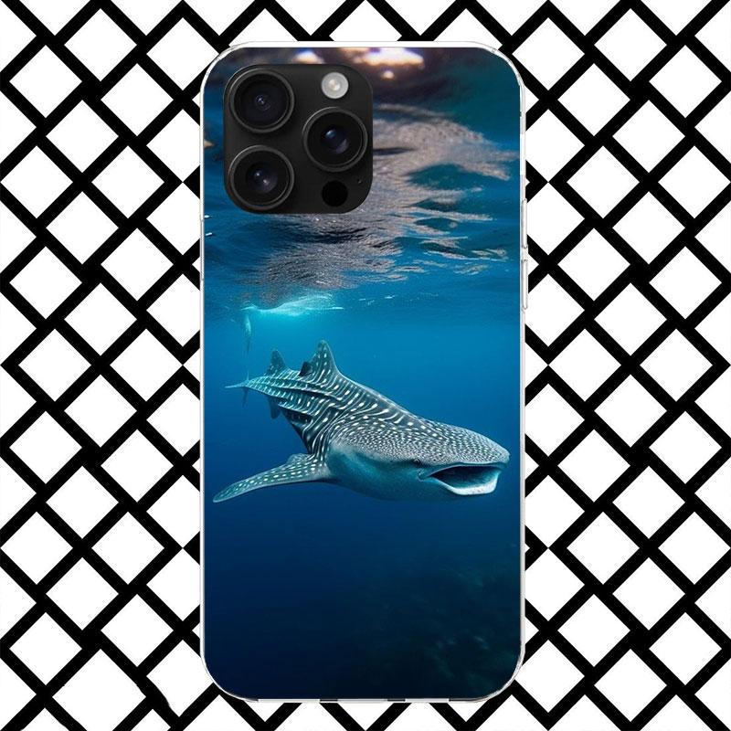 Ocean Whale Shark Phone Case for iPhone 17 Air 16 16E 15 14 Plus 13 Mini 12 11 Pro Max 7 8 + SE 2020 Soft Cover Fundas 17 Air 16
