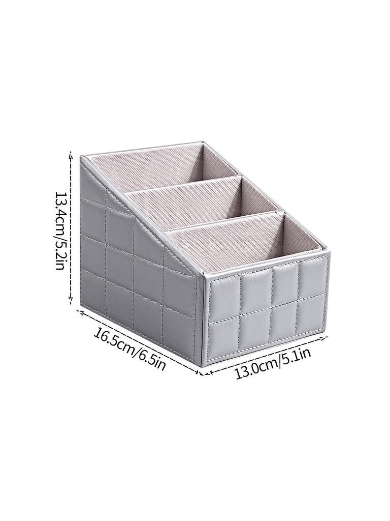 Large-capacity Stepped Makeup Storage Box, Leather Multi-compartment Makeup Brush, Cosmetics Storage Box, Desktop Storage Tool