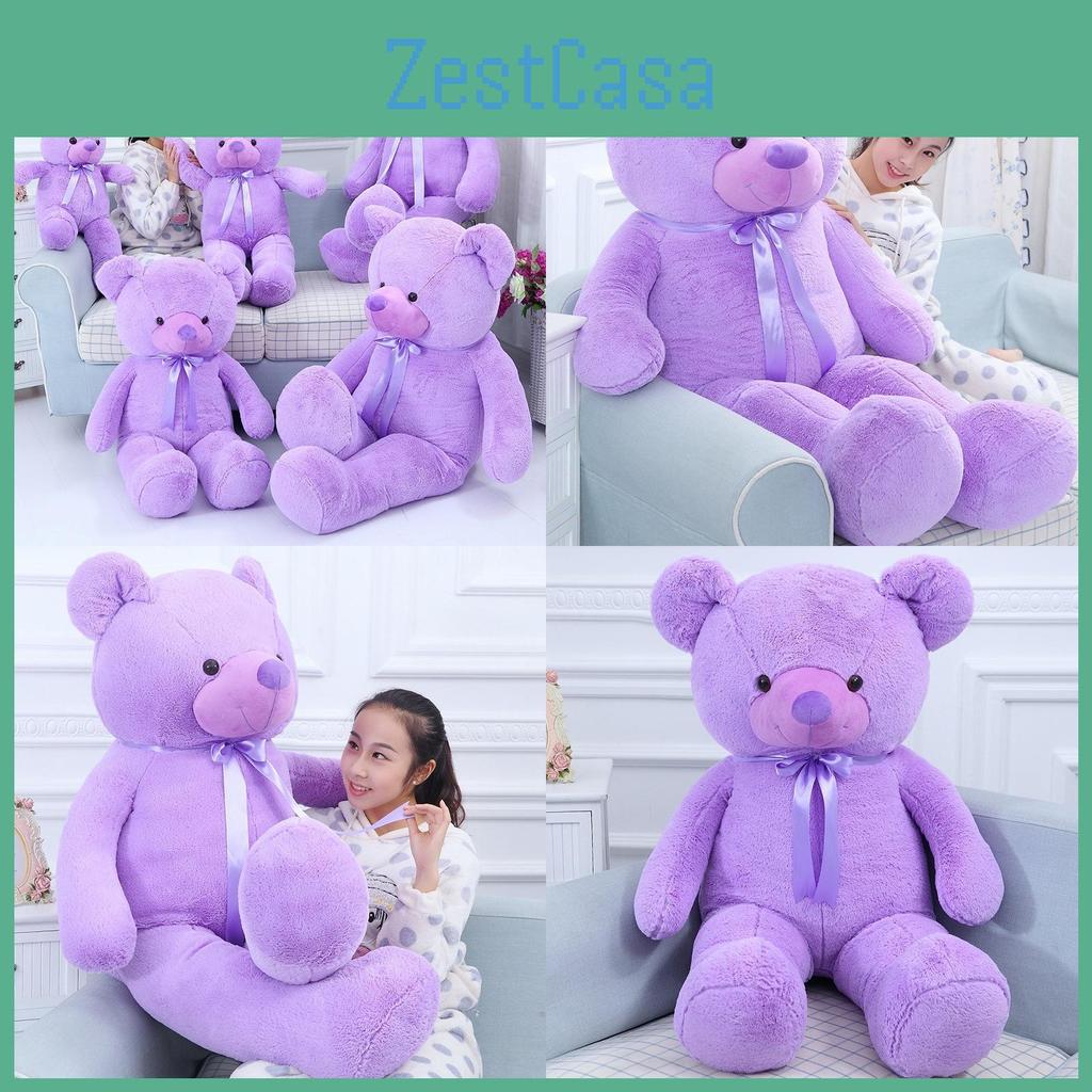 Lila Großer Teddybär Plüschtier Niedliche Cartoon Mädchen Geburtstag Feiertag Puppe Geschenk