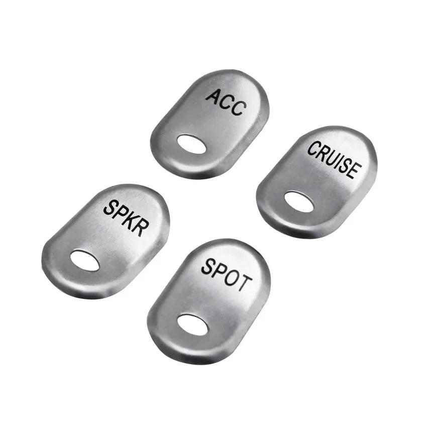 

4pcs Chrome Steel Motorcycle Rocker Panel Switch Button Covers Cap Kit For Harley Touring Electra Glide FLHT FLTR 1996-2013