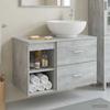 Bathroom Furniture Set 2 Pcs Concrete Grey Wood Based Material