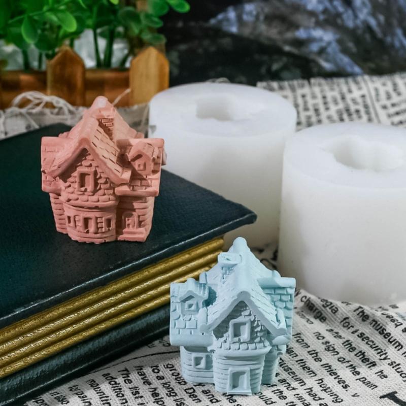 Fliegendes Haus Silikonform 3D Kleine Hausformen Ornament Bastelformen Sukkulenten Formen für Tischdekorationen
