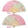 Boshiho Folding Floral Japanese Japanese Accessory Women's Fan, Bamboo, Rayon, Print, Stylish, Style, Elegant, Gorgeous,