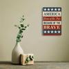 Rustikales 8x12in Amerikanische Flagge Aluminiumschild für Innen/Außen